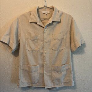 Save Khaki United (SKU)  Corduroy Work Shirt - Ash (Medium)